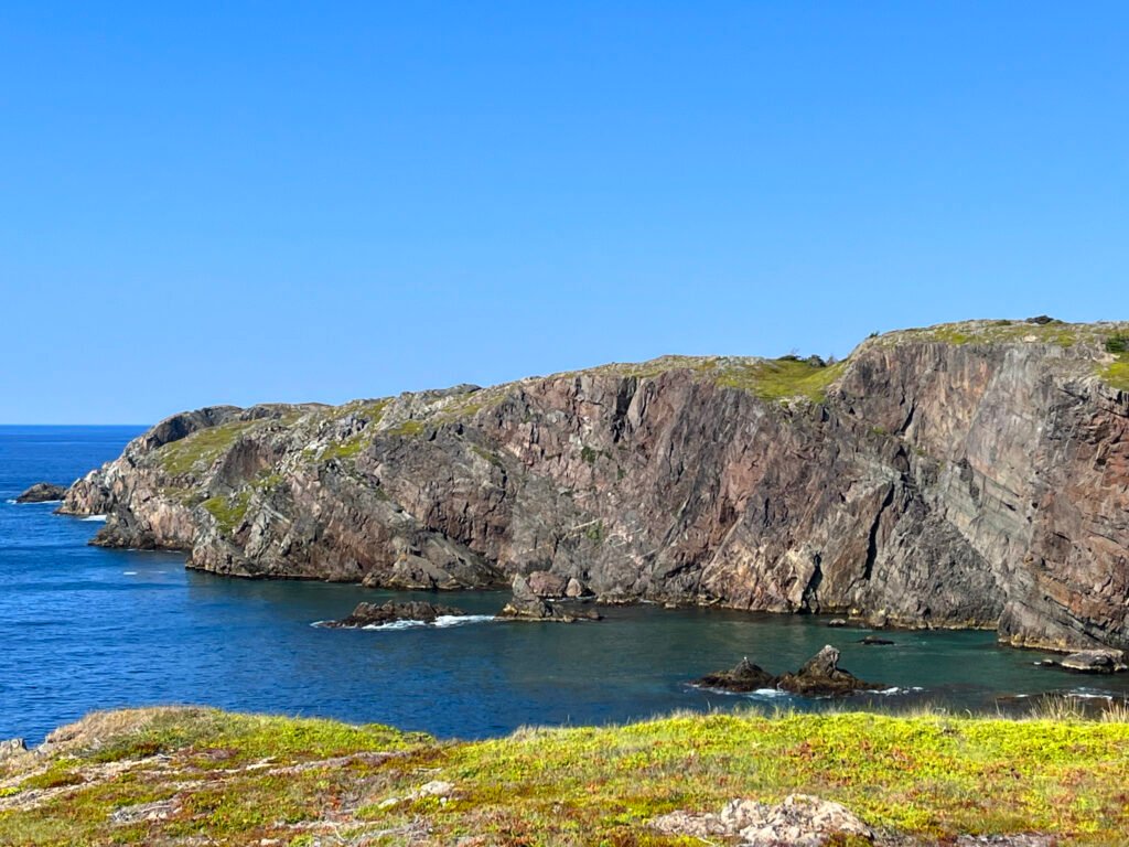 mountain rock in ocean