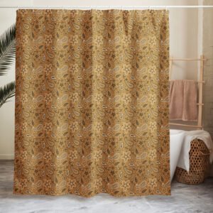 Mustard Bandana Shower Curtain