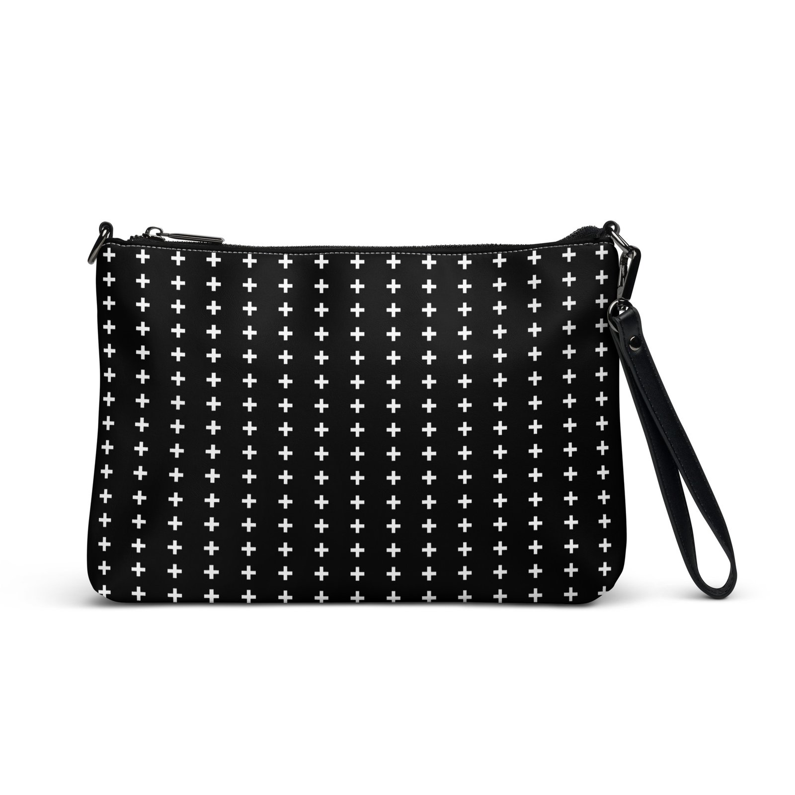 Swiss Cross Black and White Crossbody Purse - Image 2