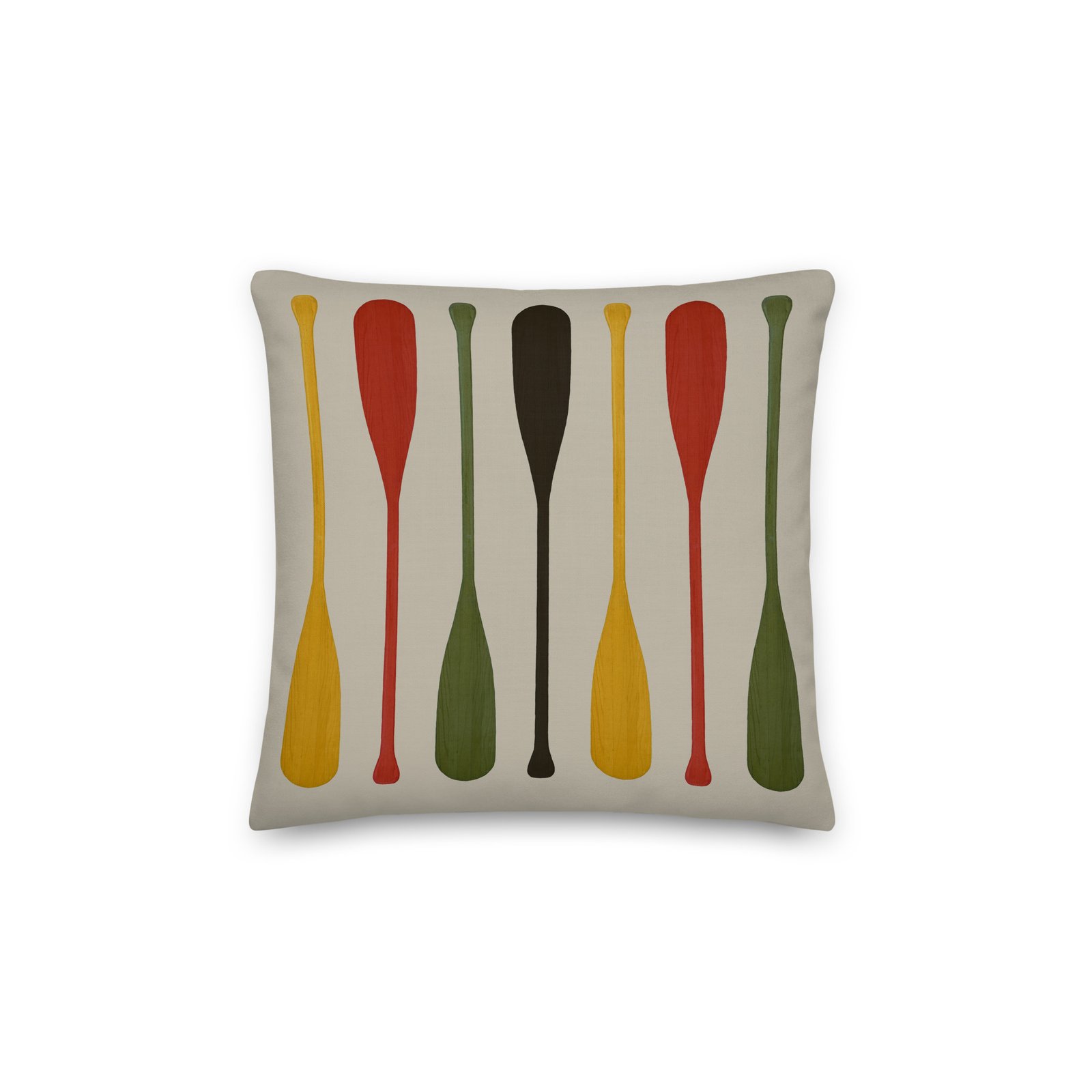Colorful Canoe Paddles Premium Pillow - Image 2