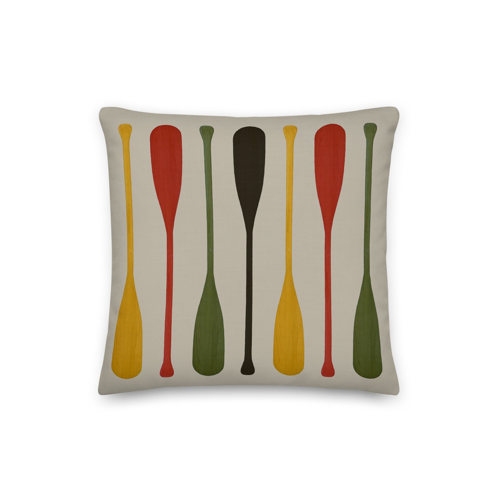 Colorful Canoe Paddles Premium Pillow - Image 3