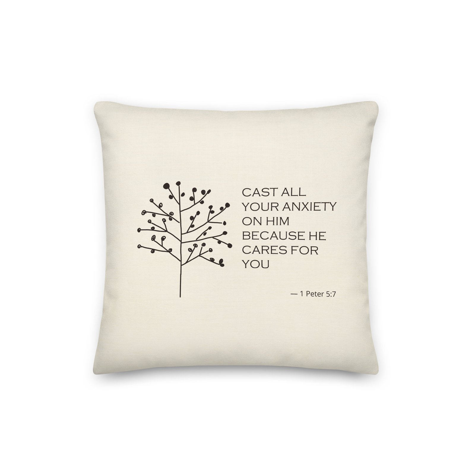 Soothe Anxiety Bible Verse Premium Pillow - Image 2