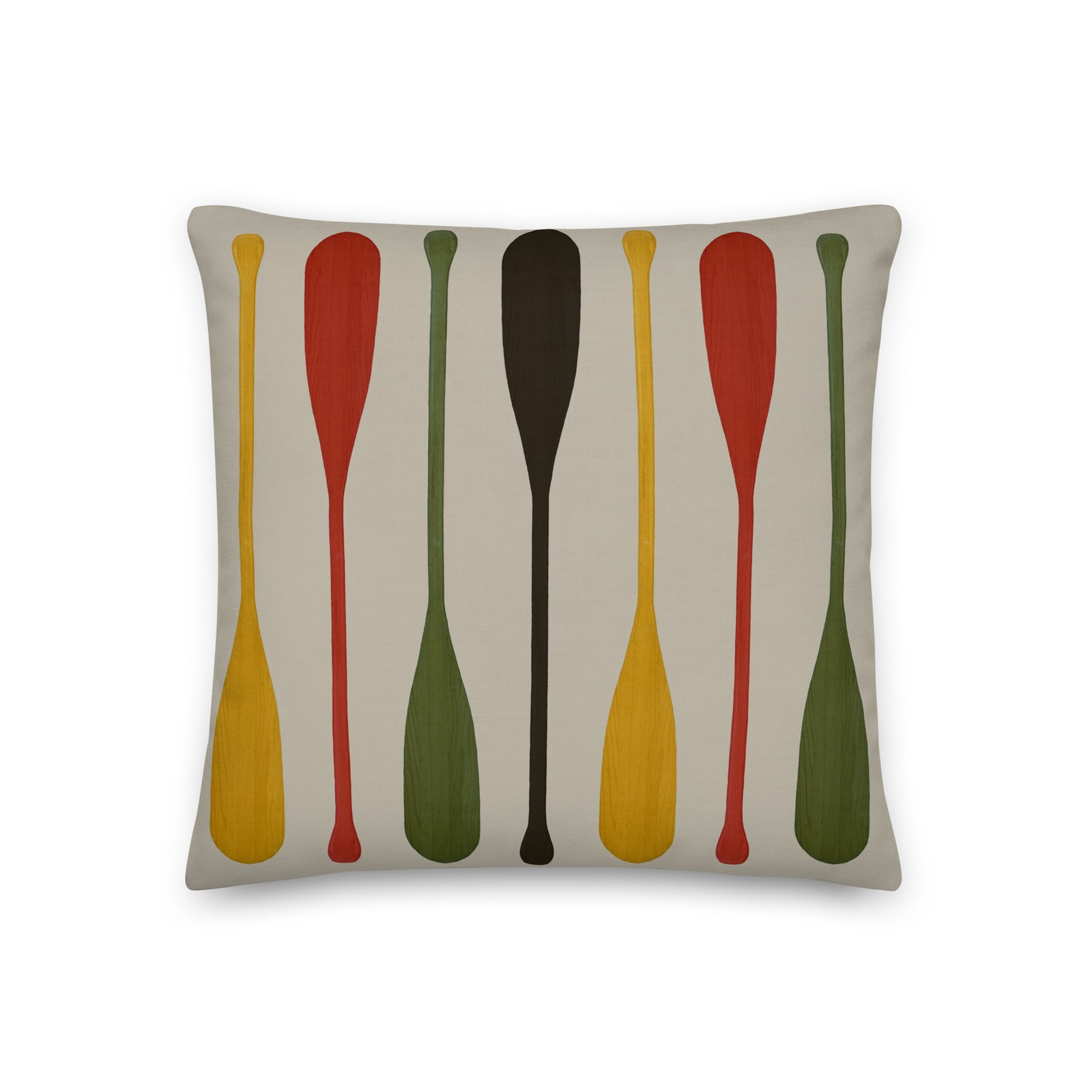 Colorful Canoe Paddles Premium Pillow - Image 4