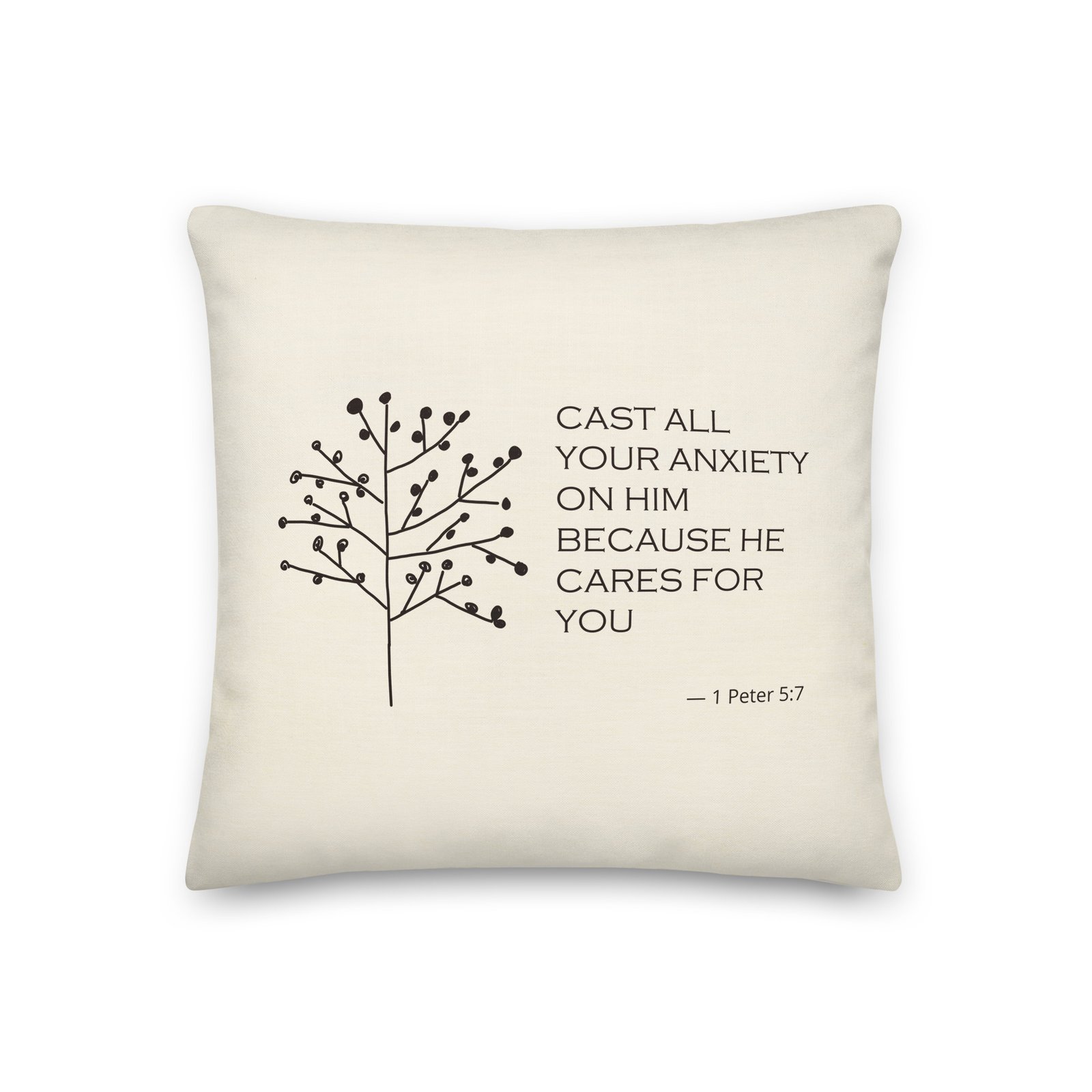 Soothe Anxiety Bible Verse Premium Pillow - Image 3