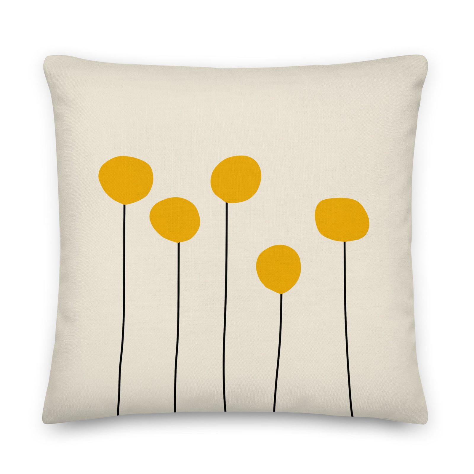 Mustard Billy Balls Premium Pillow