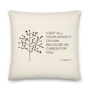 Soothe Anxiety Bible Verse Premium Pillow