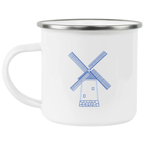 Dutch Windmill Enamel Camping Mug